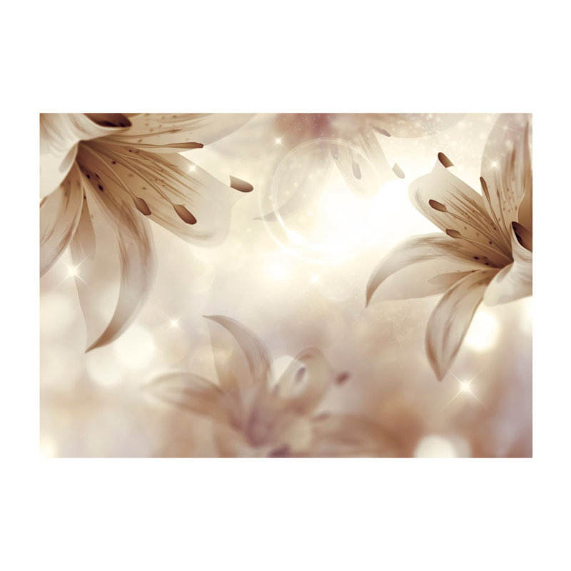 Gentle Symphony Semi-Gloss Paste the Wall Mural, 400 cm x 280 cm, Ivory/Brown
