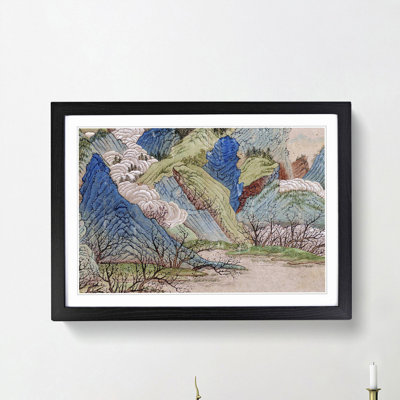 Peach Blossoms in the Spring by Qiu Ying - Framed Print
