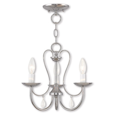 Lustre traditionnel à 3 lumières de style bougie Banafsheh