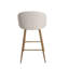 Chaise de bar pivotante à dossier bas 27 po beige et chêne