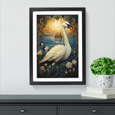 Goose Art Nouveau Art - Framed Print
