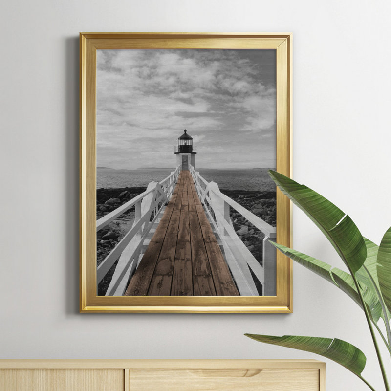 Port Clyde Lighthouse - Photographie de cadre photo sur toile, Or, H 18,5 po x l 24,5 po x P 1,5 po