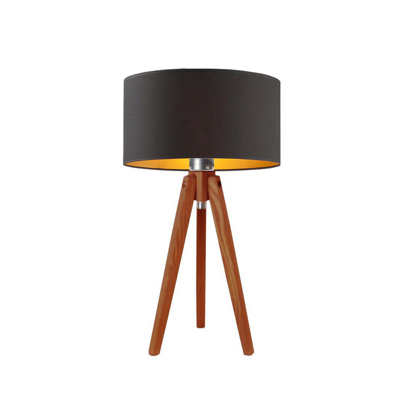 Seligman Solid Wood Table Lamp, Brown, Brown