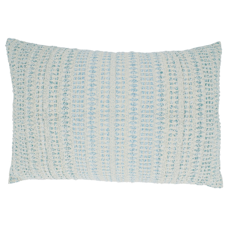  Housse de coussin rectangulaire en mélange de coton, Mélange de duvet, Turquoise