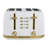 West Bend Timeless 4-Slice Toaster, in White/Gold