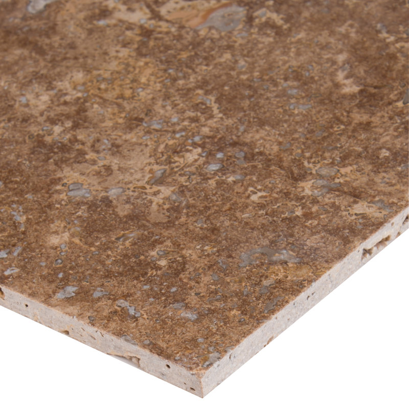 Marzana Almond 12 in. x 12 in. Honed Travertine Floor and Wall Tile