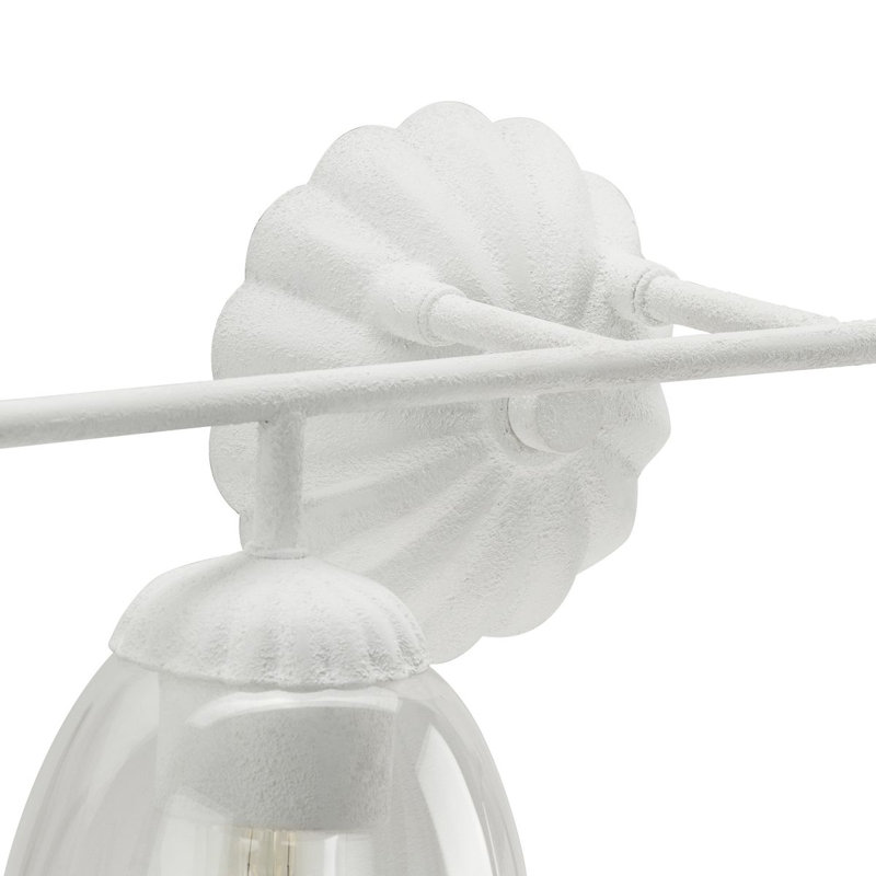 Éclairage pour meuble-lavabo à intensité variable Quillan, 4, Plâtre blanc