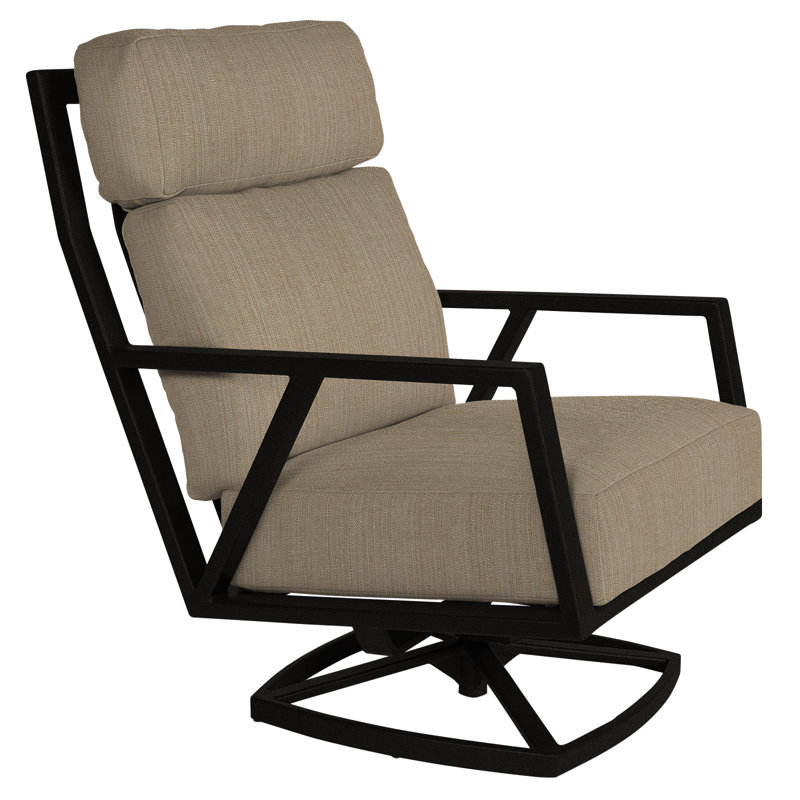 Aris Outdoor Rocker Chair, Sahara Cafe, Carbon Black