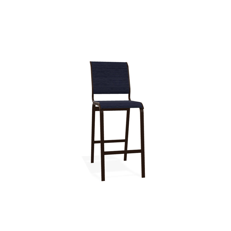 Holna Outdoor Stool, Textured Kona, Collect Indigo