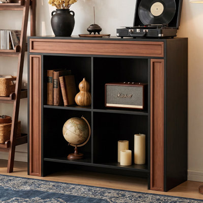 Buffet décoratif rétro en bois manufacturé noir