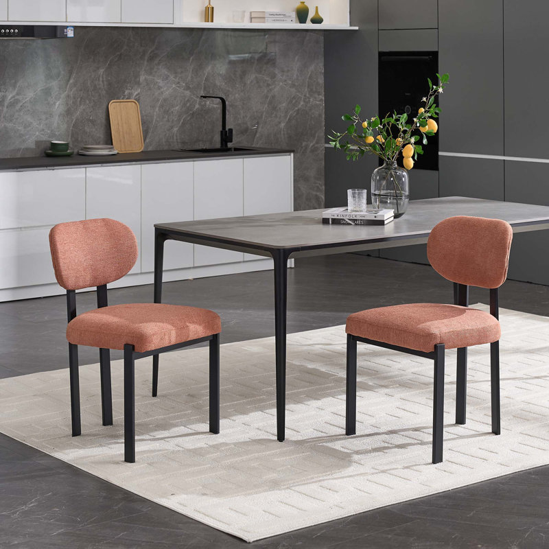 Ensemble de 2 chaises de salle à manger, Orange
