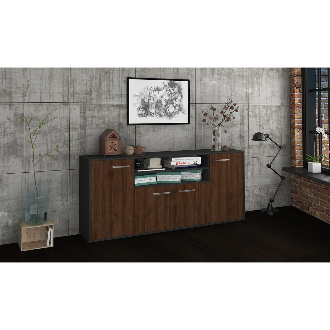 Sideboard Lenchen - Freistehend/Metallgriffe - Design: Farb-Dekor