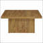 Table basse carrée Exeter Mango avec plateau spacieux et fabrication durable, parfaite pour les intérieurs rustiques et modernes.