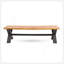 Charmant banc de pique-nique en bois d'acacia et en fer pour les espaces extérieurs