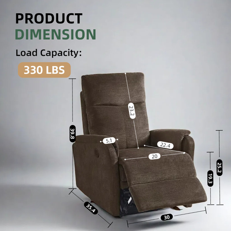 Ankiewicz Power Recliner Chair, Dark Brown