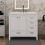 Meuble-lavabo de 36 pouces avec lavabo, porte à fermeture douce, 4 tiroirs de différentes tailles et pieds-1354020470