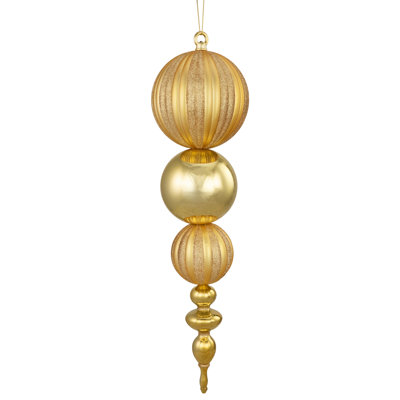 22" Glittered Shatterproof Commercial Finial Christmas Ornament