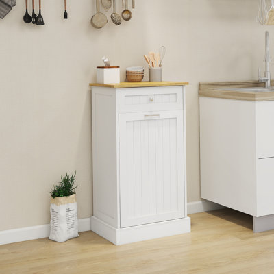 One Drawer And One-Compartment Tilt-Out Trash Cabinet, A Multifunctional Solution For Efficient Waste Management And Home Organization
