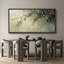 «Hanging Olive Branch Leaves», impression sur toile encadrée pour décor méditerranéen-115271106-115271107