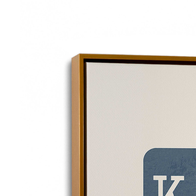 Impression sur toile Denim King Card, Or poli, H 18,75 po x l 12,75 po