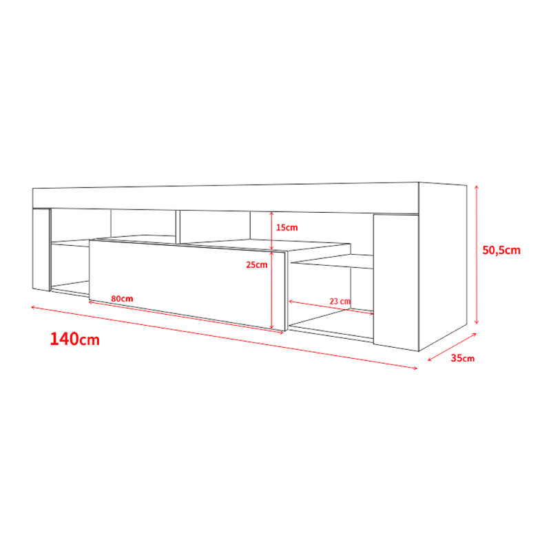 Belmont Unfinished for TVs up to 55", Brown