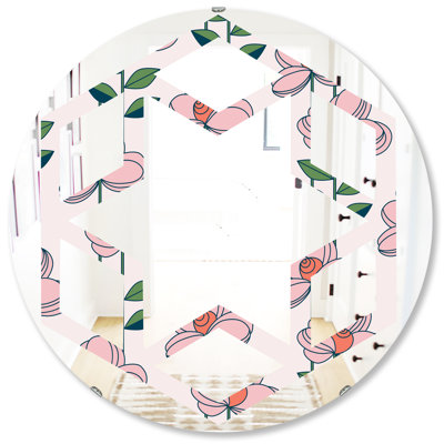 Miroir mural Hexagon Star Floral Botanical