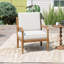 Chaise d'extérieur Acacia Luxe avec coussins, fauteuils club en bois