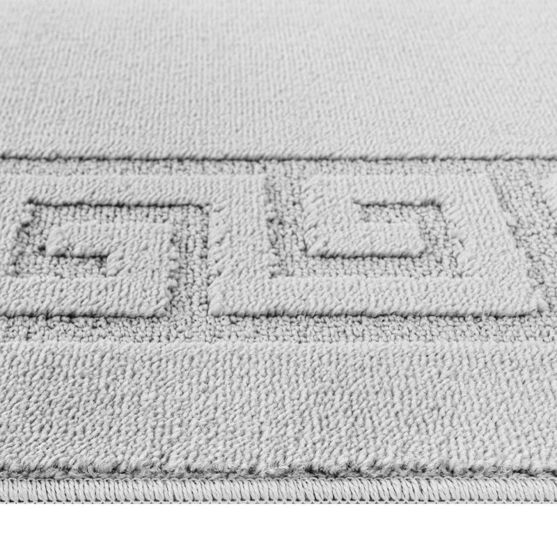 Silver Non Slip ROCCO Area Rugs & Runners – Luxury Living Room Carpet, Bedroom Rug, Kitchen Floor Mat & Hallway Door Mat