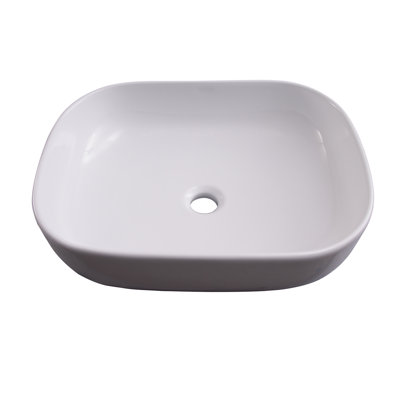 Paulette Vitreous China Rectangular Vessel Bathroom Sink