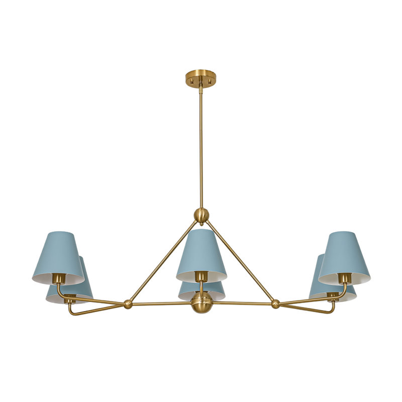 Luminaire suspendu 6 lumières bleu, Bleu