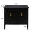 Armoires en bois noir rétro à 2 portes, buffet pour la salle à manger et le hall d'entrée - bois massif, tablettes réglables, charge de 180 lb, design attrayant