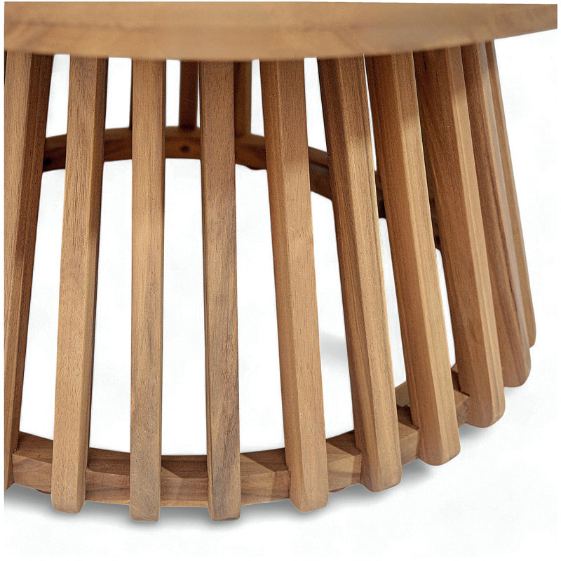 Table basse de patio en bois d'acacia