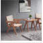 Fauteuil d'appoint beige et naturel