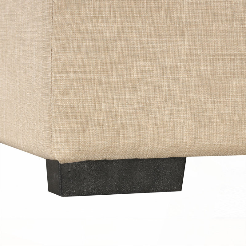 49.6" Ottoman with a Folding Sofa Bed, Convertible Ottoman Sleeper with Memory Mattress and Tufted Design for Living Room