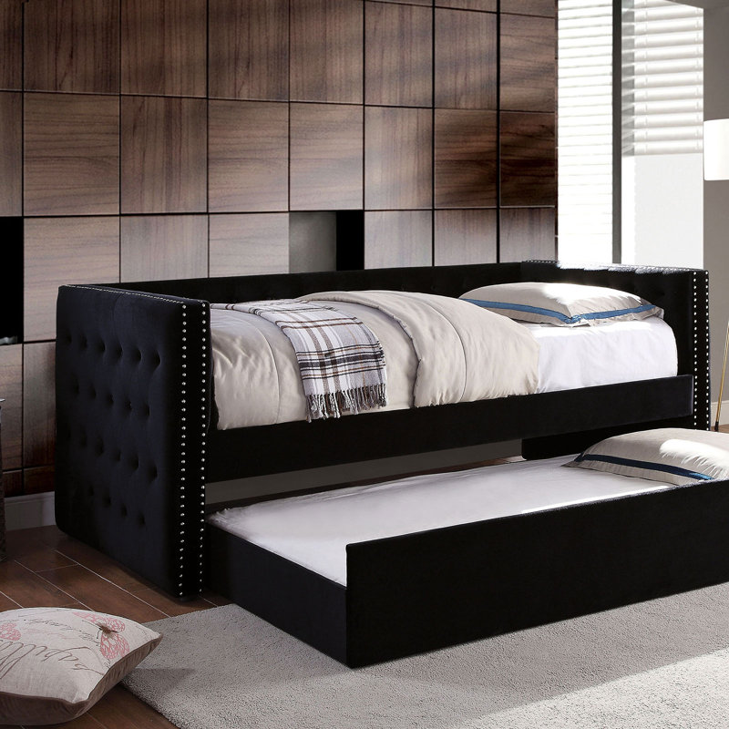 Upholstered Daybed, Black