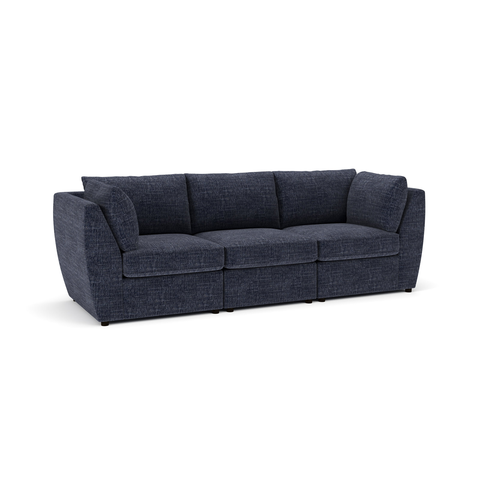 Caldwell 3-Piece Modular Upholstered Sofa, Nomad Indigo