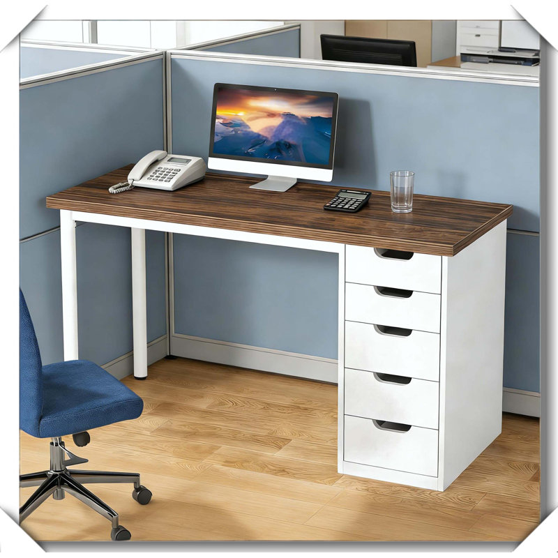Poste de travail Bureau sans couture Style polyvalent Design classique, Brun
