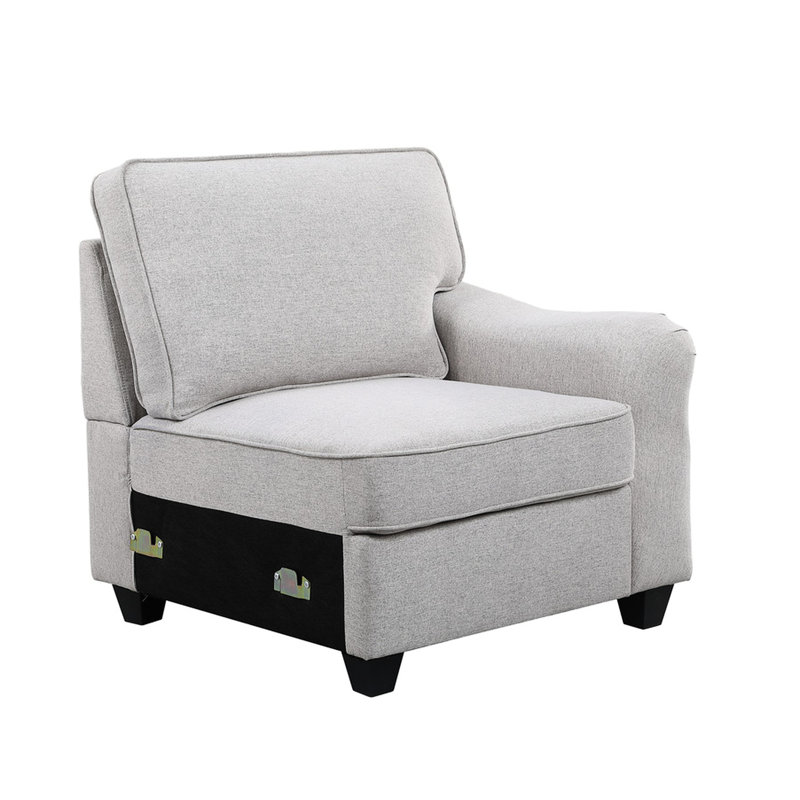 Canapé modulaire en lin gris 8 pièces 8 pièces avec transforme votre espace de vie