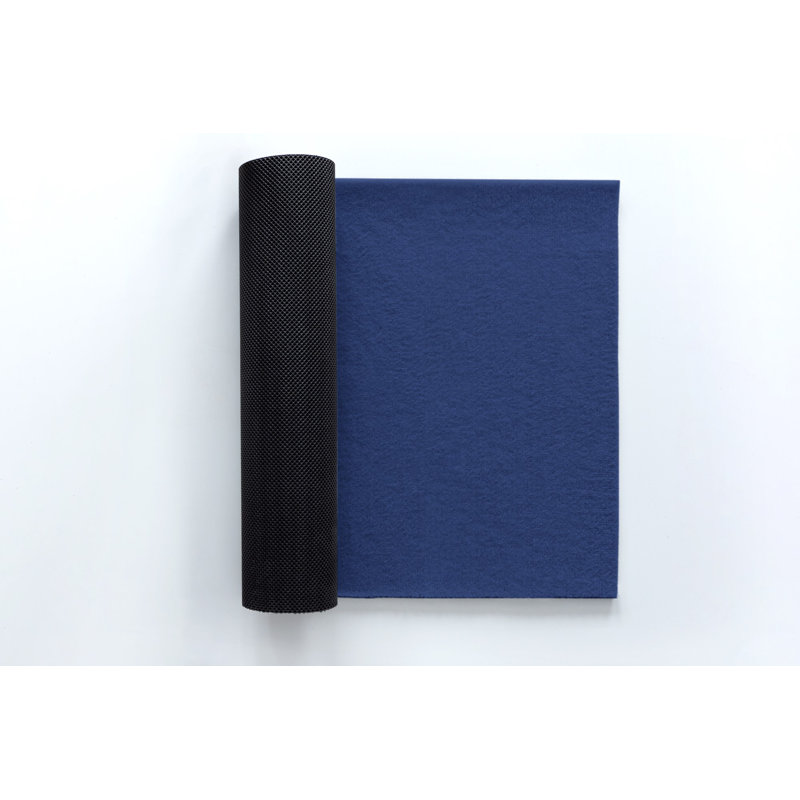 Non-Slip No Pattern Doormat, Night Blue