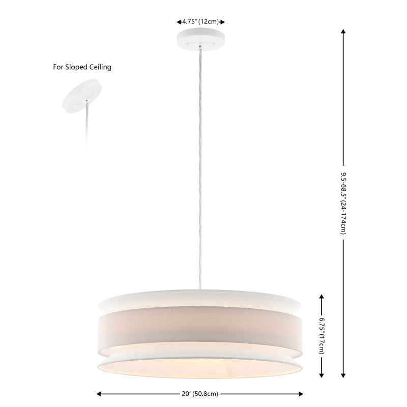 Caffrey 20" Extendable Pendant