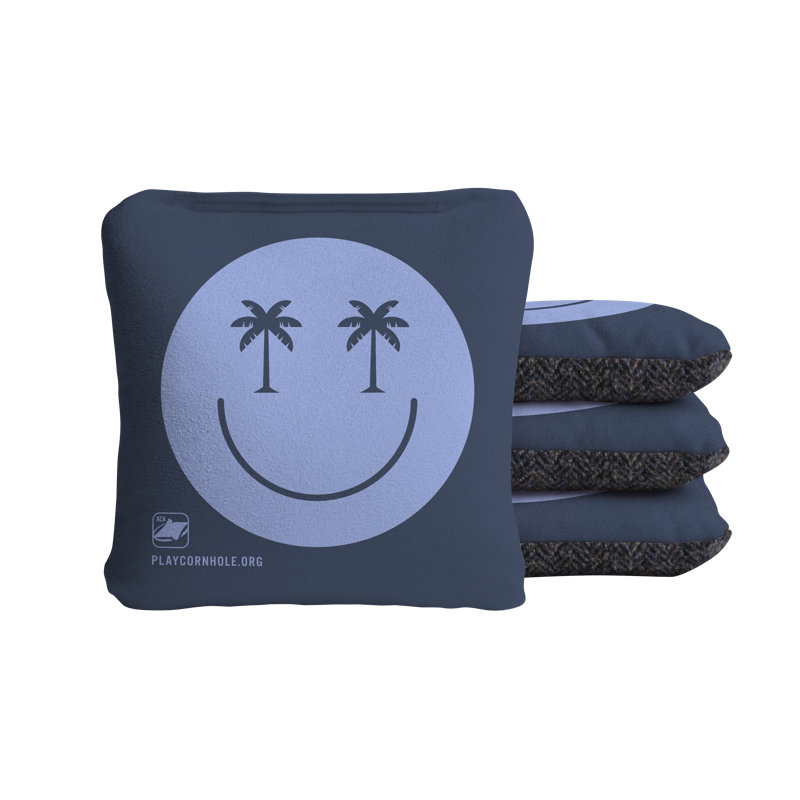 Smiley Palm Synergy Soft Cornhole Sacs, Marine