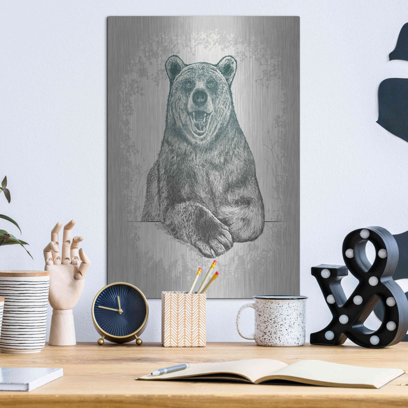 «Laughing Bear Gravure» par Rachel Caldwell, H 16 po x l 12 po