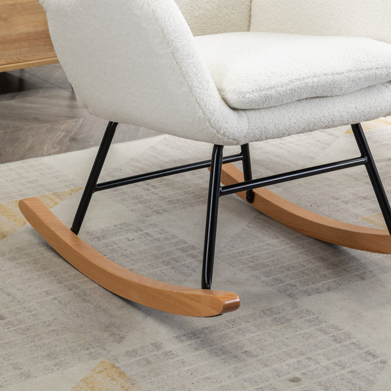 Chaise berçante Joury, Bouclé ivoire