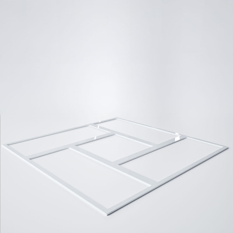 Panneaux muraux décoratifs en acrylique Sheffield, moyen, l 15 3/8 po x H 15 3/8 po x T 1/8 po, blanc, Blanc