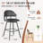 Upholstered Counter Stool With Curved Back And Metal Base-127962095