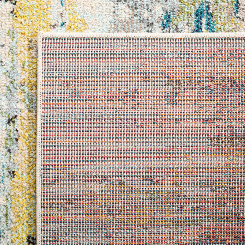 Riccio Abstract Beige Area Rug, Rectangle 8' x 10'