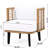 Modern Club Outdoor Sitting Chair - Water- Padding & Stylish Wood Relax Design With Upholstery Leg