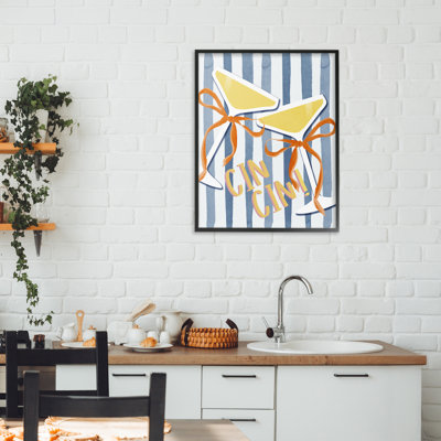 «Cheers Drinks on Stripes», estampe numérique, conception de Lucille Price