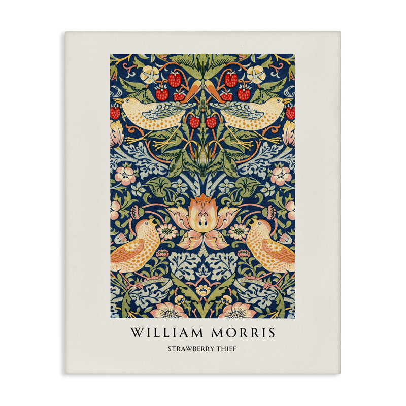 Toile de voleur de fraises William Morris, design par Vintage Hustle, H 20 po x l 16 po