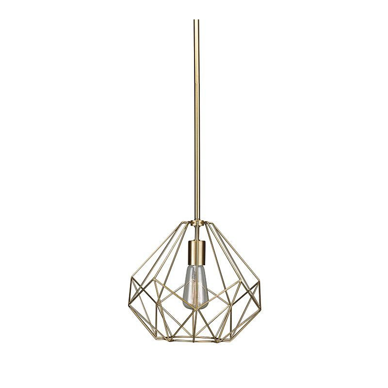 Luminaire suspendu 1 lumière, Or doux